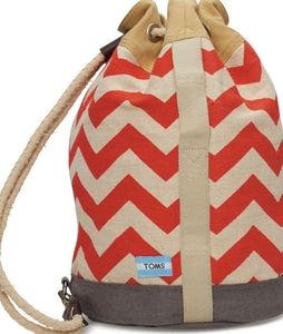 NWT TOMS Reef Chevron Canvas Backpack